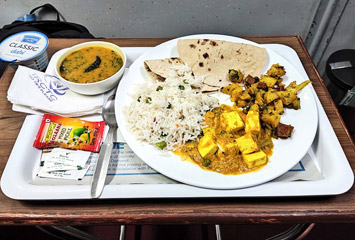 Meal on a Rajdhani Express
