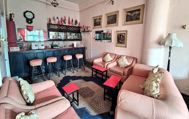 The bar of the Windamere Hotel, Darjeeling