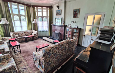 The lounge at the Windamere Hotel, Darjeeling