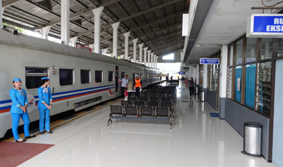 Train arrived at Banyuwangi station