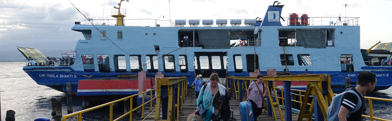 Ferry arrived at Gilimanuk on Bali
