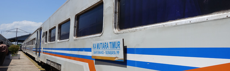 Mutiara Timur en route from Surabaya to Banyuwangi