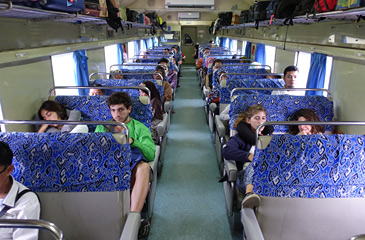 Bisnis class seats on the Ranggajati