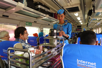 Taking the train in Indonesia