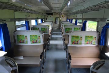 Seats on the train to Merak