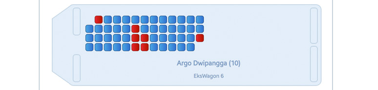 Indonesian train seat plan