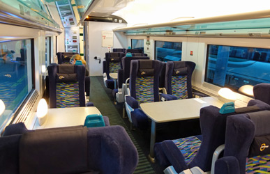 First class seats on Dublin-Cork train