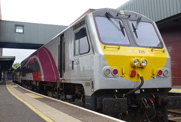 Enterprise train from Dublin to Belfast