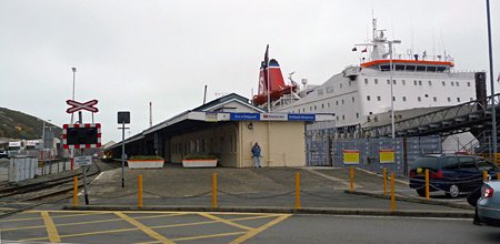 At Fishguard Harbour, you walk off the train and onto the Stena Line ferry 'Stena Europe'.