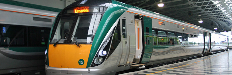 InterCity railcar from Dublin arrived at Limerick