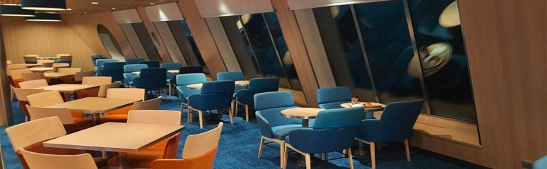 Lounge on the Liverpool-Belfast ferry Stena Edda 