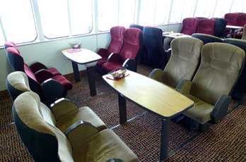 The Premium lounge on the fast ferry 'Manannan'