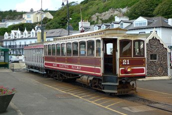 Manx Electric Railway tram No.21 at Douglas terminus.