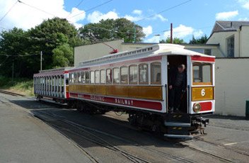 Manx Electric Railway tram No.6 at Ramsey