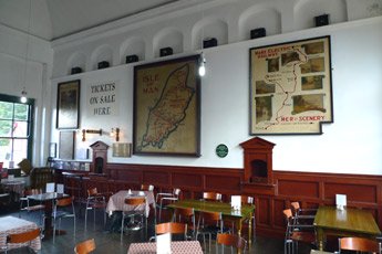 Inside Douglas Steam Railway station.