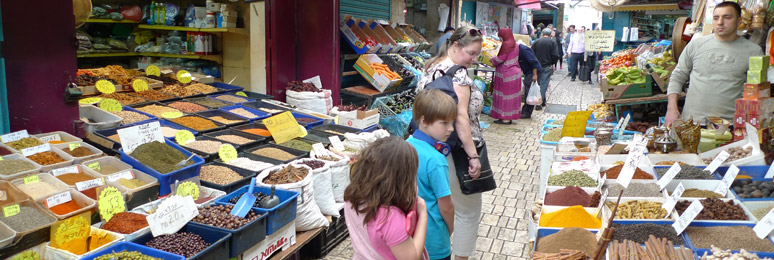 Spice stall in the souqs of Acre