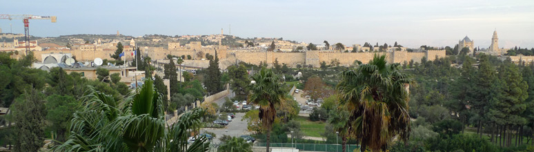 Vista de la ciudad vieja de Jerusalén desde el Hotel King David