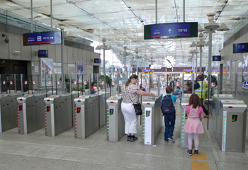 Through the ticket gates 