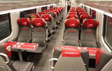 Italo EVO train, smart class seats
