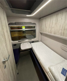 Excelsior sleeper on the Rome to Sicily train