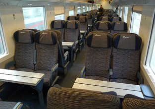 2nd class seats on a Frecciabianca