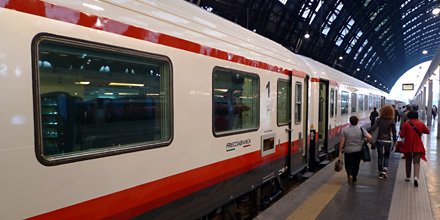 Frecciabianca train to Venice, seen at Milan Centrale