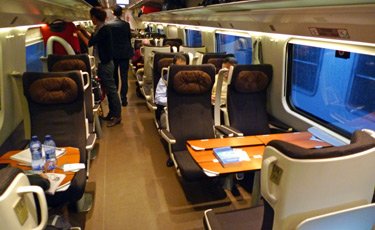 1st class seats on a Trenitalia 'Frecciargento' ETR600