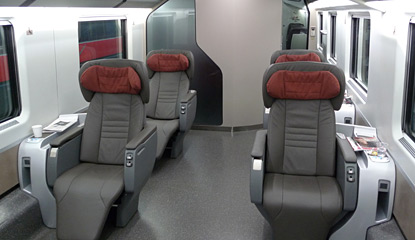 Executive class on a Trenitalia Frecciarossa