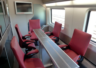 Executive class meeting room on a Frecciarossa