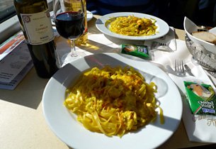 Meal on a Swiss EuroCity train between Switzerland & Milan