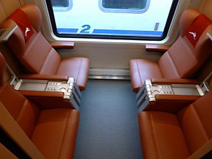 A Club class 'salottino' on an Italo train