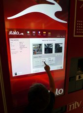 Italo ticket machine at Milan
