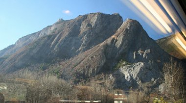 Scenery on the way from Milan to Paris