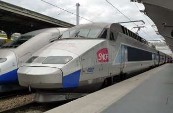 TGV train from Paris to Turin & Milan at Paris Gare de Lyon