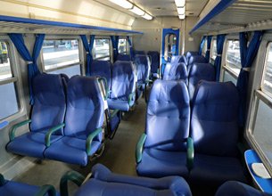 2nd class seats on a regional train