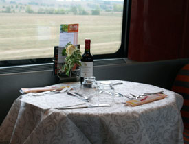 Table for two on a Frecciarossa train from Venice to Florence, Rome or Naples