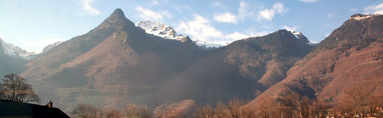 Scenery in France, en route from Paris to Rome by train