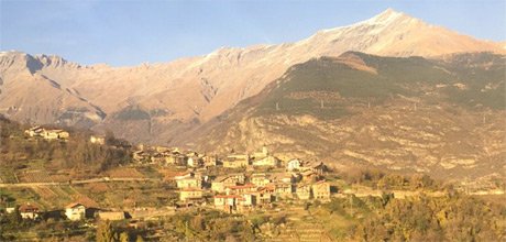 Scenery from the train between Oulx and Turin