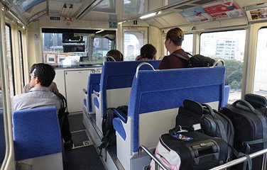 On board the Haneda Airport monorail