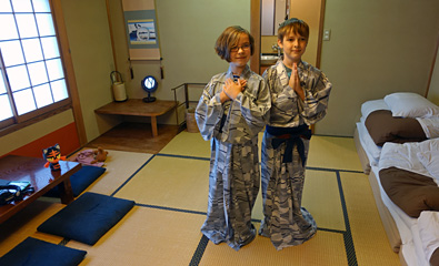 Family room at the Kyoto Q-Beh ryokan