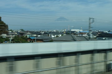 Built-up area alongside the shinkansen
