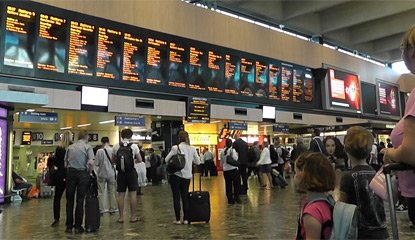 Euston station concourse