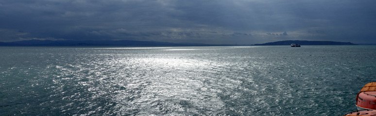 Sparkling water as we approach the coast of Ireland