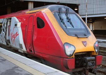 Voyager train about to leave London