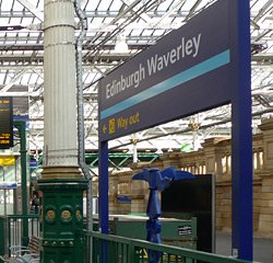 Edinburgh station sign