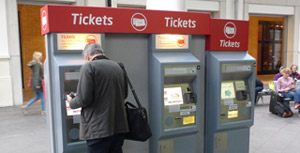 Ticket machines selling tickets to york