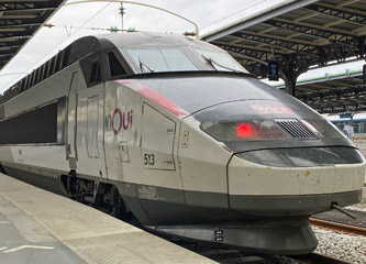 TGV from Paris arrived at Luxembourg