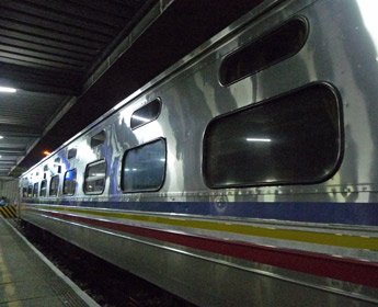 Exterior of a KTM 2nd class sleeper at Butterworth station