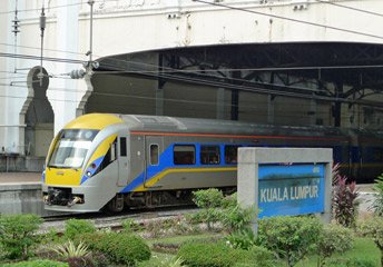 ETS train from Kuala Lumpur to Ipoh, seen at KL
