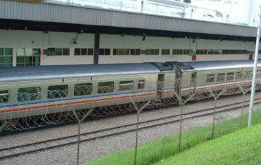 A train at Woodlands train checkpoint